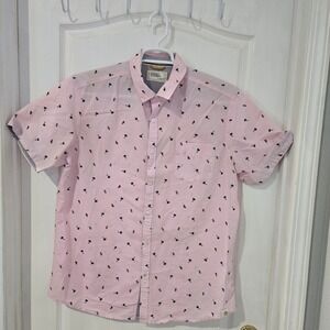 Free Planetshort sleeve Shirt Mens XL Pin Palm Tree Hula Dancer beach summer